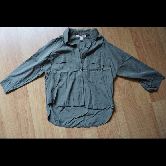 Forever 21 Tops Olive Green Button Down Shirt Poshmark